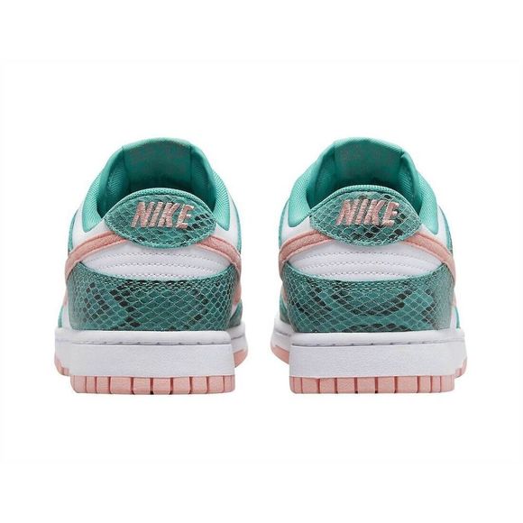 Nike Dunk Low DR8577-300 Men's White/Green Snakeskin Skate Sneaker Shoes AZ426 - Picture 5 of 14